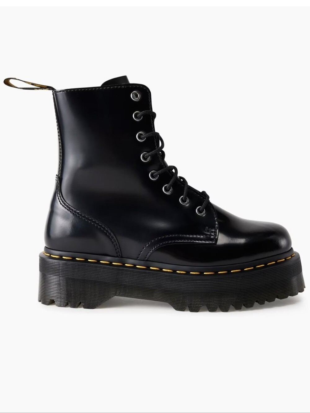 Dr. Martens' classic smooth leather Black Jadon Platform Boots Mens Sz 6 W 7